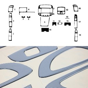 Toyota Camry Dashboard Kit - Omac - Carbon - '02-'06